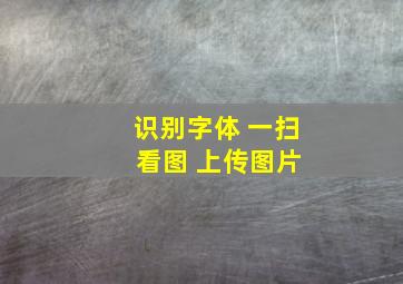 识别字体 一扫 看图 上传图片